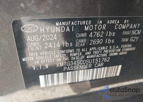 2025 Genesis G70 2.5T Rwd из США, поврежденный, VIN KMTG34SC0SU151762